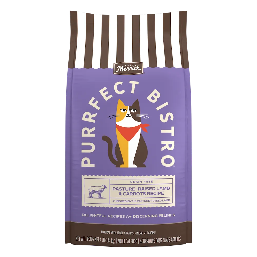 Merrick Purrfect Bistro Grain Free Pasture-Raised Lamb and Carrots Natural High Protein Dry Cat Food