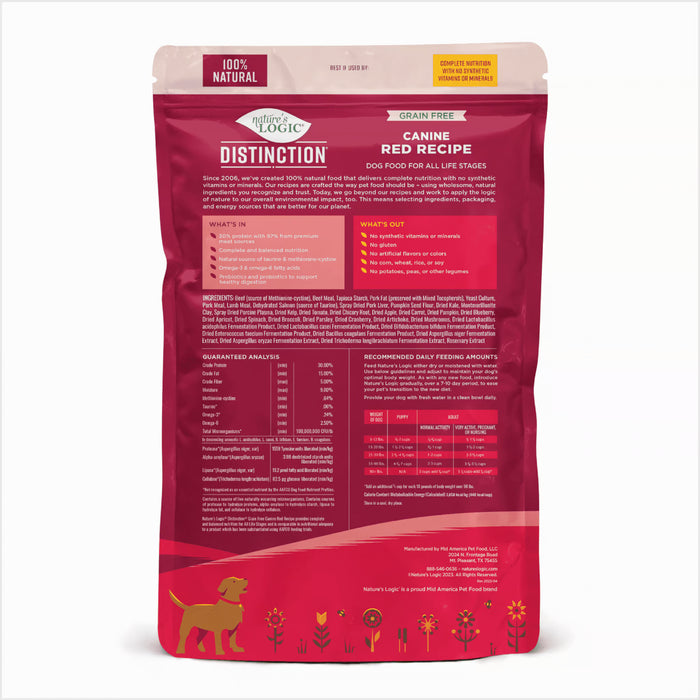 Nature's Logic Canine Distinction Red Recipe Dry Dog Food
