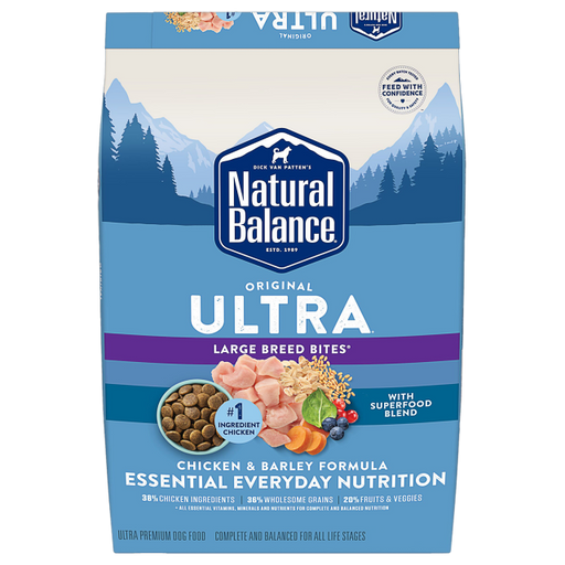 Natural Balance Original Ultra Grain Free Large Breed Bites Chicken Recipe Dry Dog Food