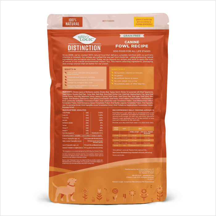 Nature's Logic Canine Distinction GF Fowl Dry Dog Food