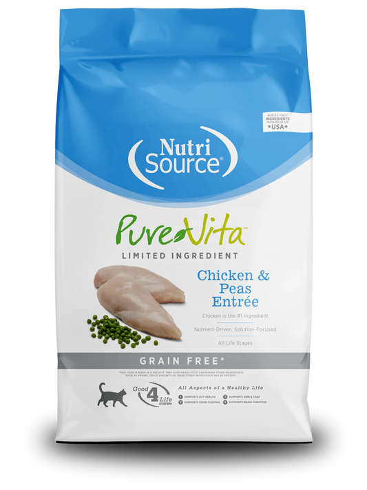 NutriSource PureVita Grain Free Chicken & Peas Recipe Cat Food