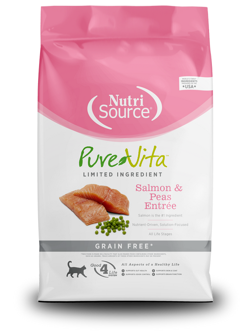NutriSource PureVita Grain Free Salmon & Peas Recipe Cat Food