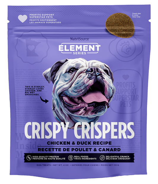 NutriSource Chicken & Duck Crispy Crispers High Protein Dog Treats