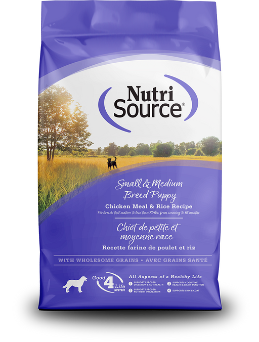 NutriSource Small & Medium Breed Puppy Chicken & Rice Dry Dog Food