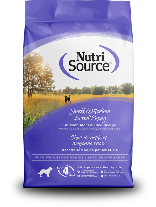 NutriSource Small & Medium Breed Puppy Chicken & Rice Dry Dog Food