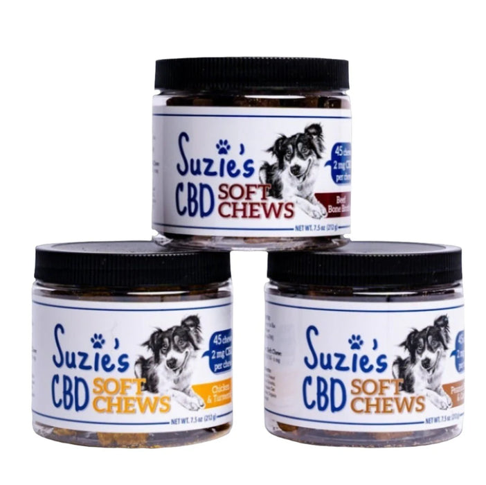 Suzie's Pet Treats CBD Soft Chews for Dogs 2 mg 45 Count