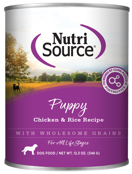 Nutri Source Puppy Chicken & Rice 12.3oz Case of 12