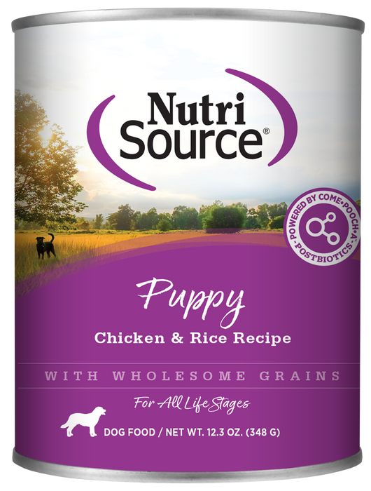 Nutri Source Puppy Chicken & Rice 12.3oz Case of 12
