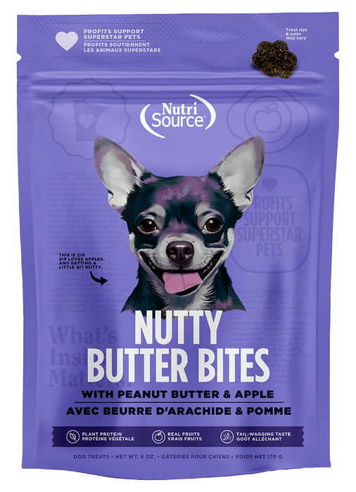 Nutrisource Peanut Butter & Apple Nutty Butter Bites 6oz