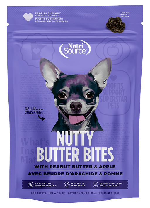 Nutrisource Peanut Butter & Apple Nutty Butter Bites 6oz