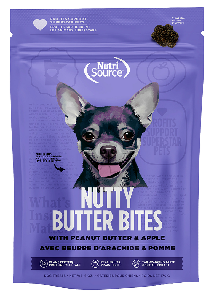 Nutrisource Peanut Butter & Apple Nutty Butter Bites 6oz