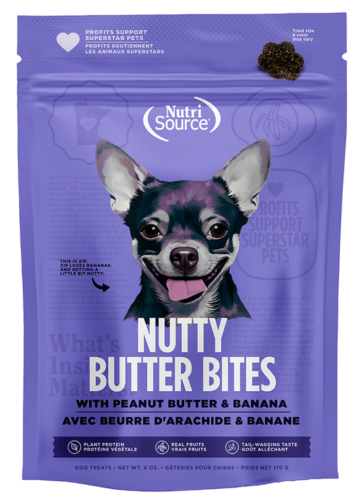 Nutrisource Peanut Butter & Banana Nutty Butter Bites 6oz