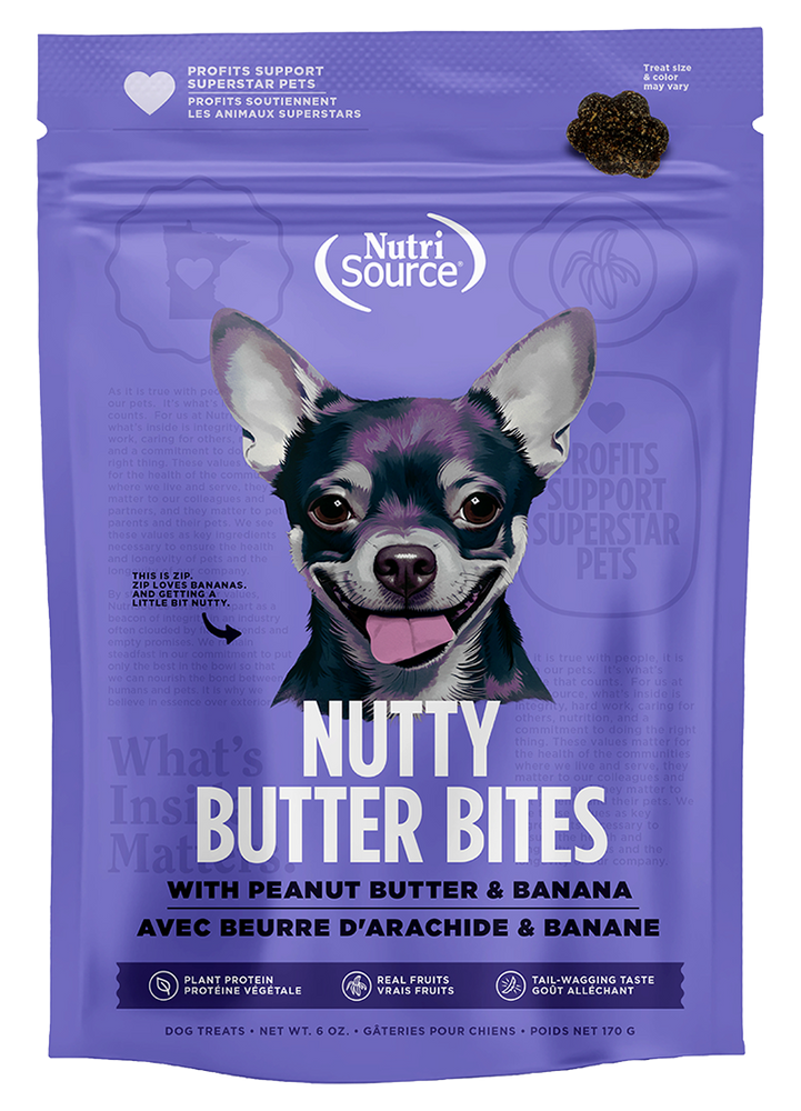 Nutrisource Peanut Butter & Banana Nutty Butter Bites 6oz