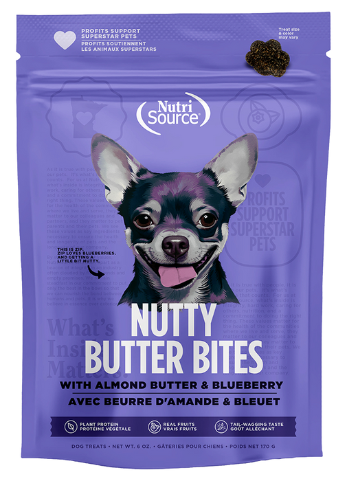 Nutrisource Almond Butter & Blueberry Nutty Butter Bites 6oz
