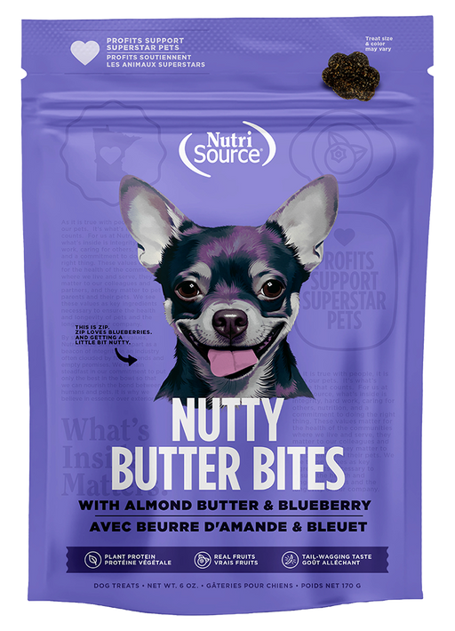 Nutrisource Almond Butter & Blueberry Nutty Butter Bites 6oz