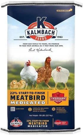 Kalmbach 22% Meatbird Crumbles 50 Lb Bag