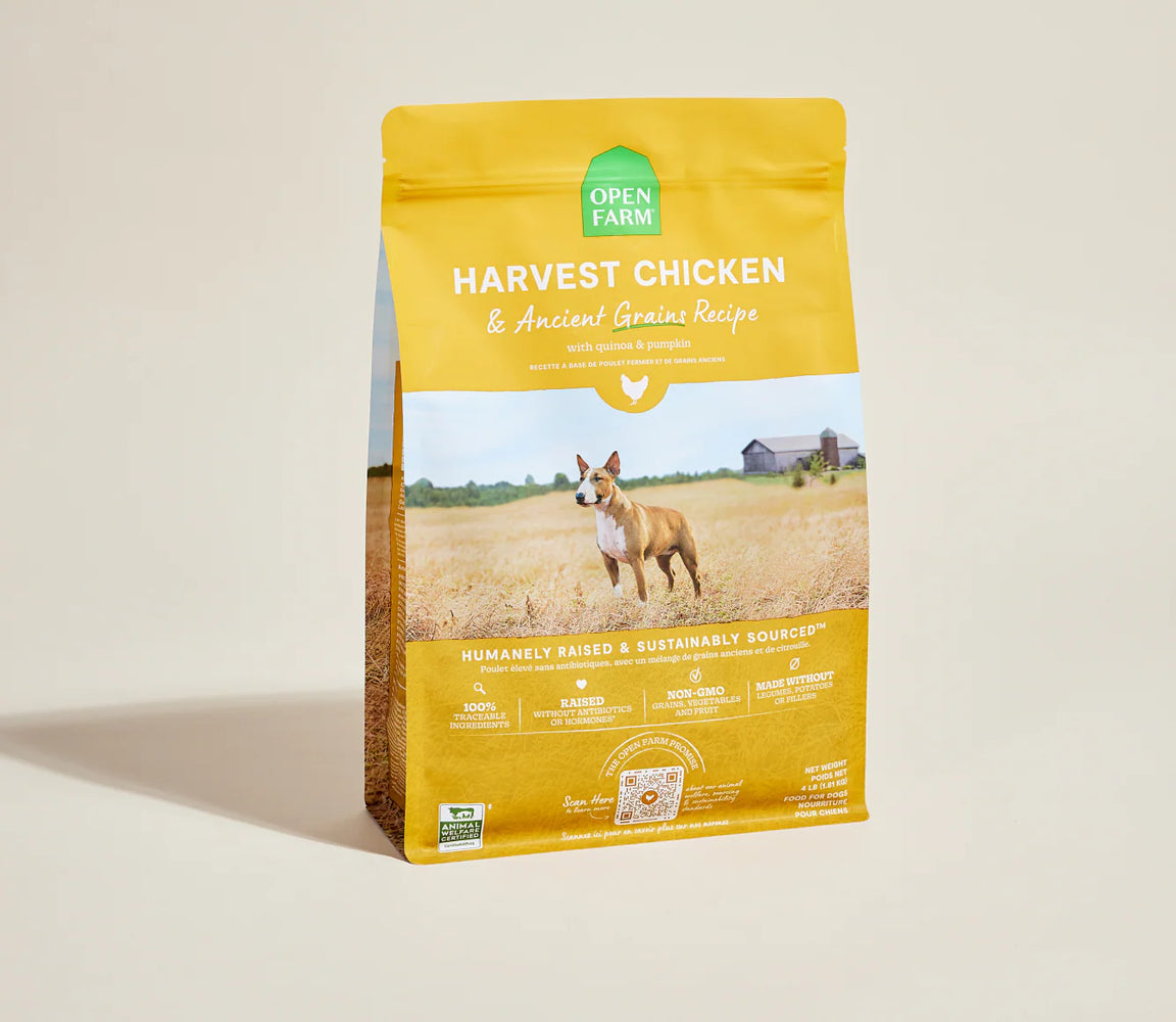 Open Farm Harvest Chicken & Ancient Grains Recipe Dry Dog Food, 4 Pounds