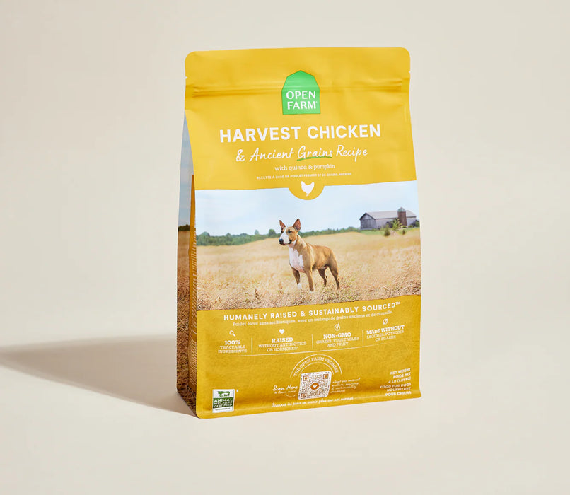 Open Farm Harvest Chicken & Ancient Grains Recipe Dry Dog Food, 4 Pounds