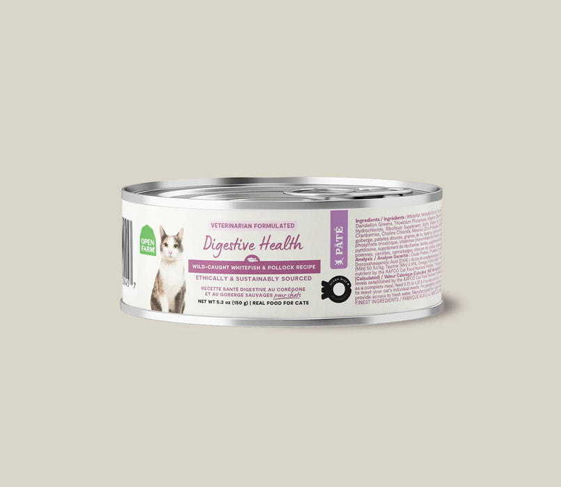 Open Farm Digestive Health Wild-Caught Whitefish & Pollock Pâté for Cats 5.3oz