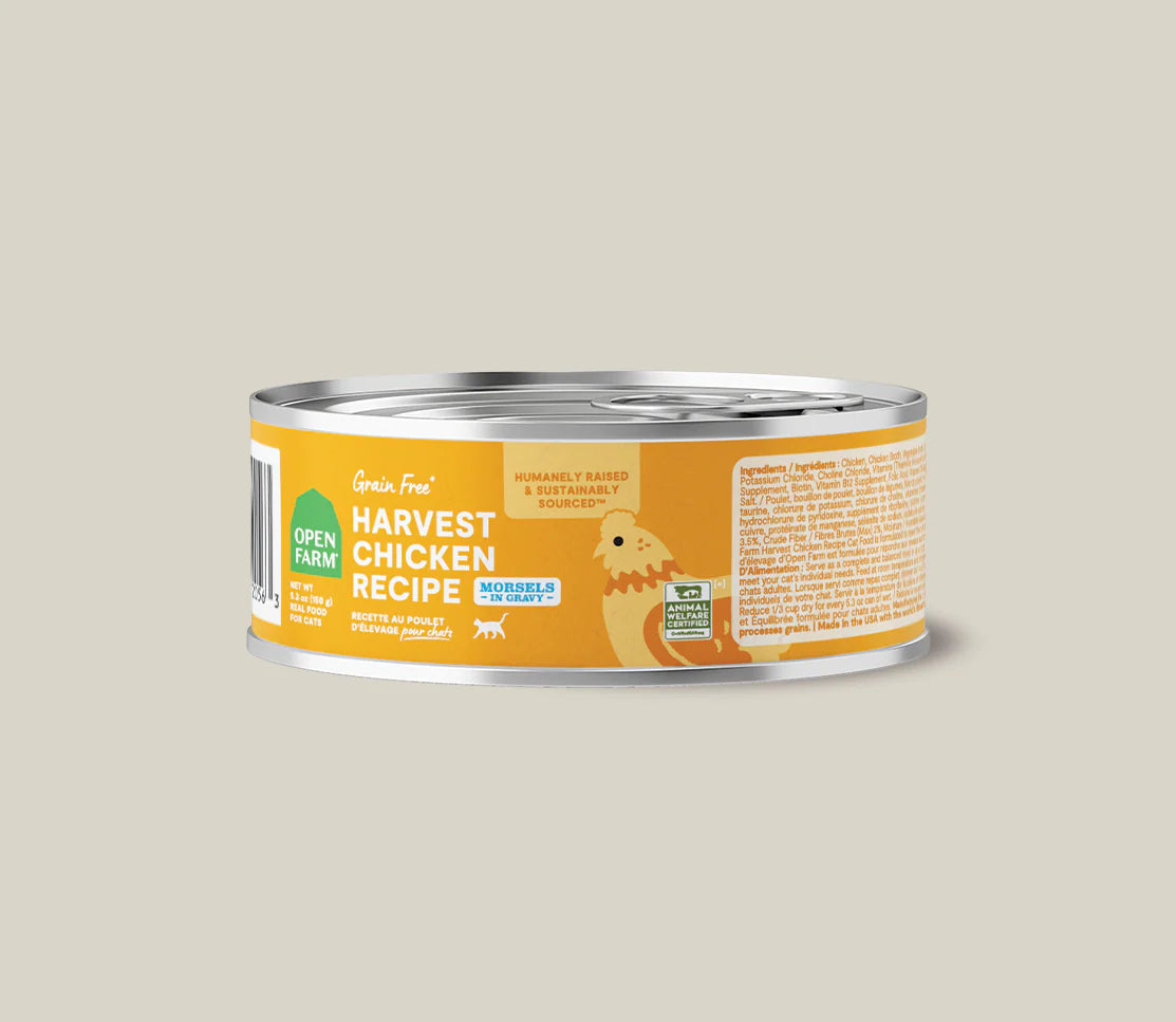 Open Farm Harvest Chicken Morsels in Gravy Cat Food 5.3oz