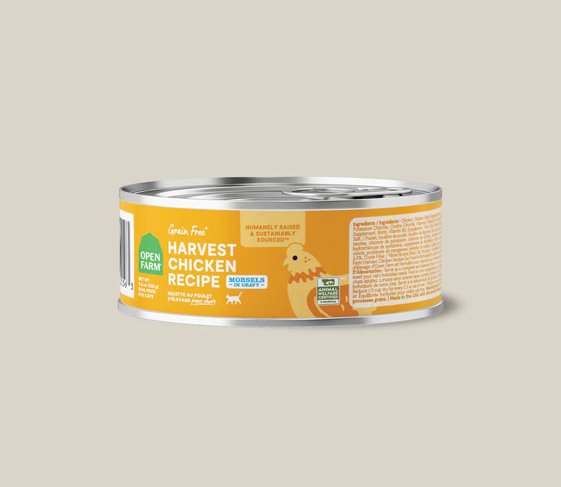 Open Farm Harvest Chicken Morsels in Gravy Cat Food 5.3oz