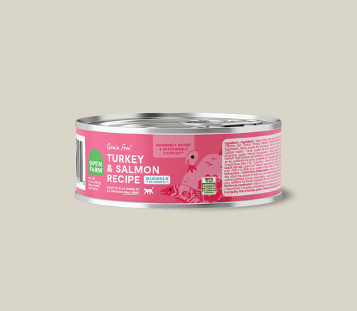 Open Farm Turkey & Salmon Morsels in Gravy Cat Food 5.3oz