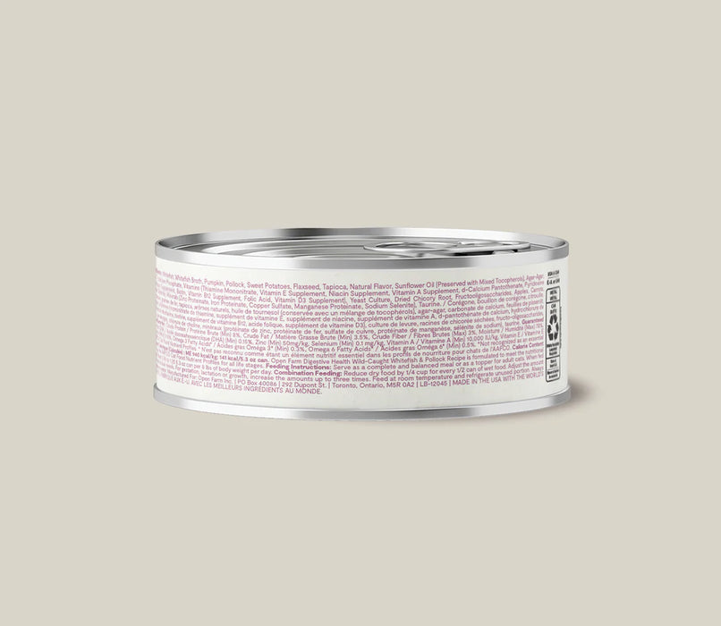 Open Farm Digestive Health Wild-Caught Whitefish & Pollock Pâté for Cats 5.3oz