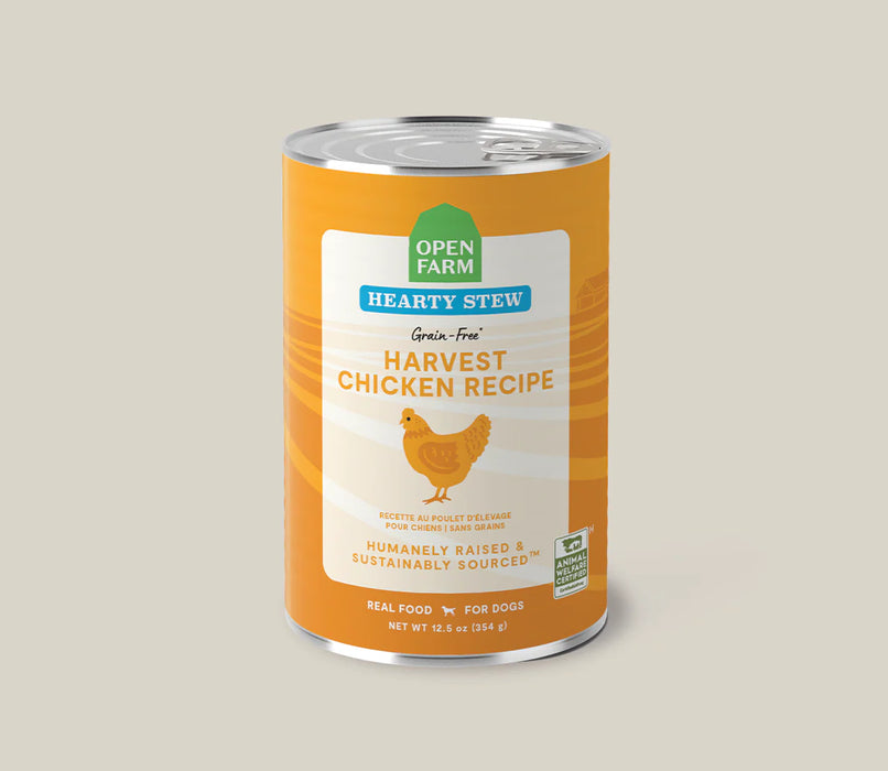 Open Farm Hearty Stew Harvest Chicken Recipe Wet Dog Food 12.5oz