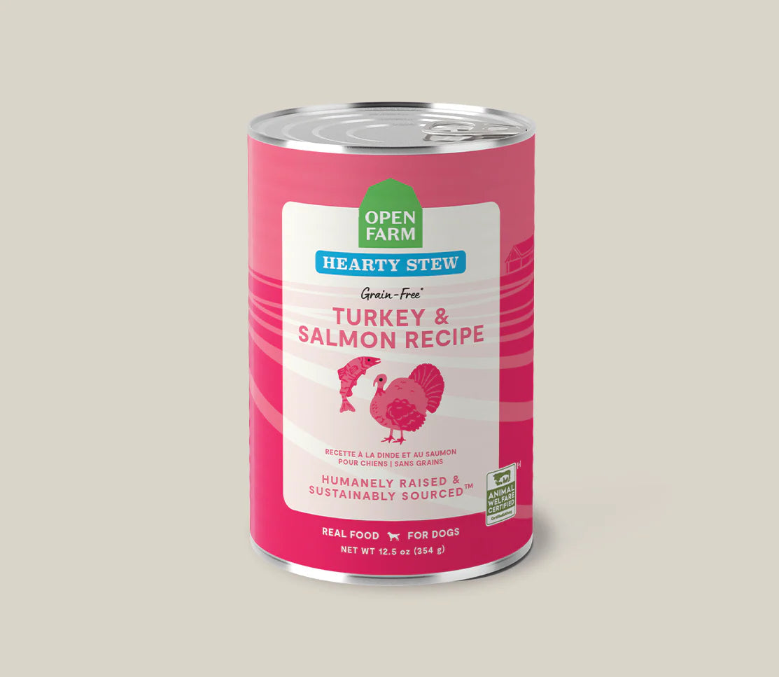 Open Farm Hearty Stew Turkey & Salmon Recipe Wet Dog Food 12.5oz