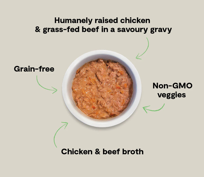 Open Farm Hearty Stew Harvest Chicken & Grass-Fed Beef Recipe Wet Dog Food 12.5oz