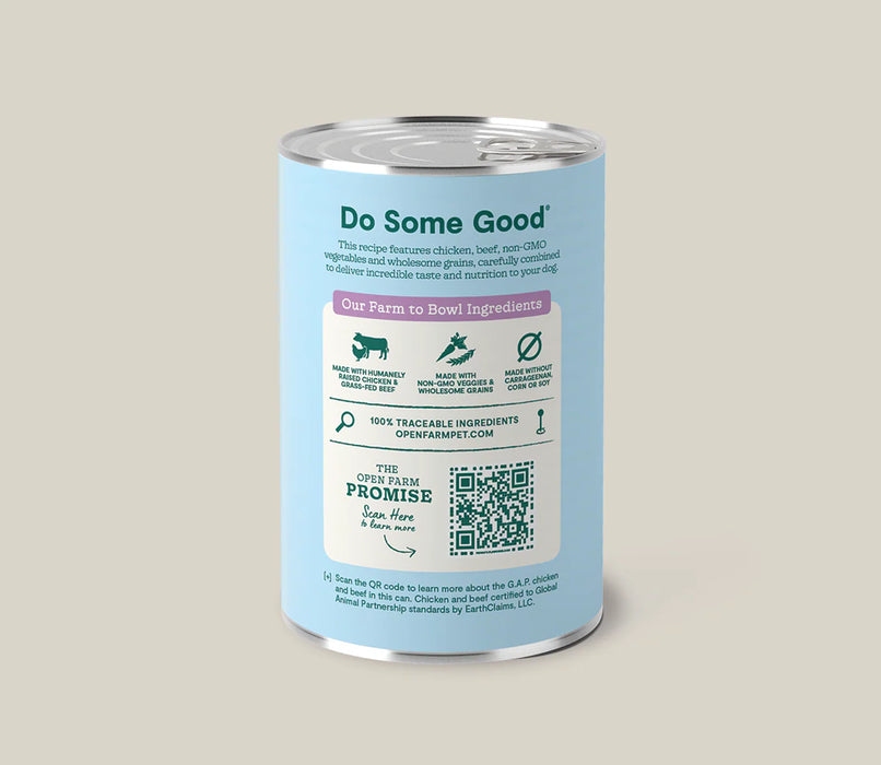 Open Farm Goodbowl Harvest Chicken & Grass-Fed Beef Pâté for Dogs 12.5oz