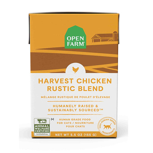 Open Farm Rustic Blend Wet Cat Food, Grain Free Harvest Chicken 5.5 Ounces