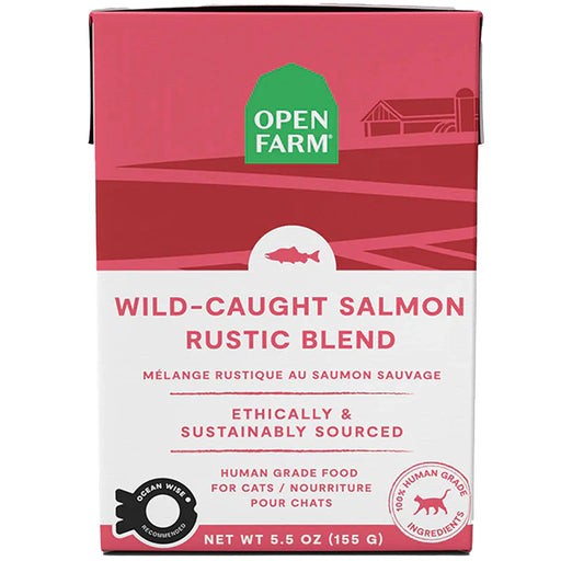 Open Farm Rustic Blend Wet Cat Food, Grain Free Wild-Caught Salmon, 5.5 Ounces