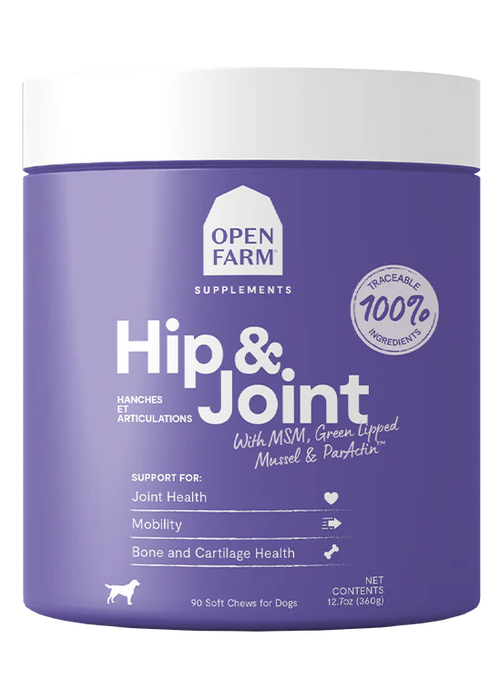 Open Farm Hip & Joint Chews Dog Supplement 12.7oz 90 count