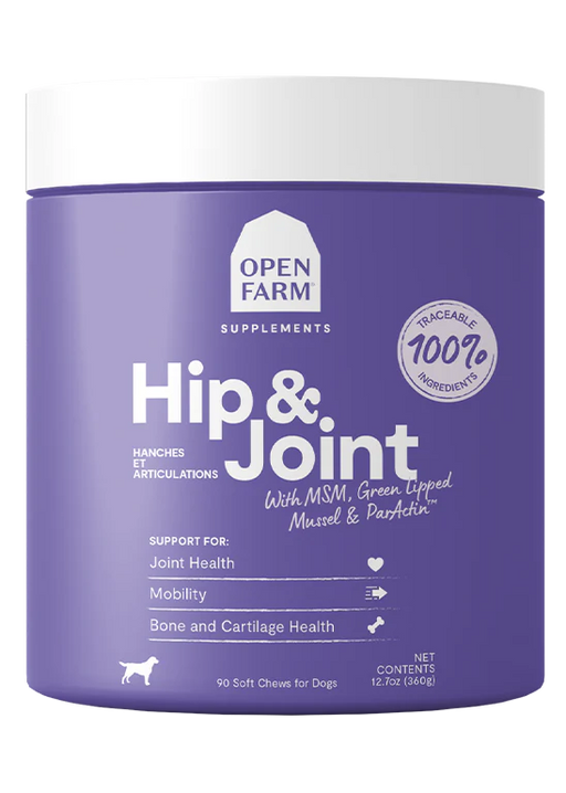 Open Farm Hip & Joint Chews Dog Supplement 12.7oz 90 count