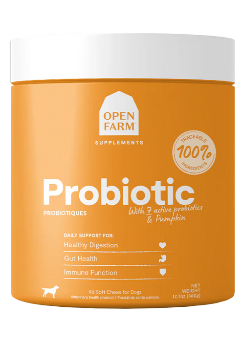 Open Farm Probiotic Chews Dog Supplement 12.7oz 90 count