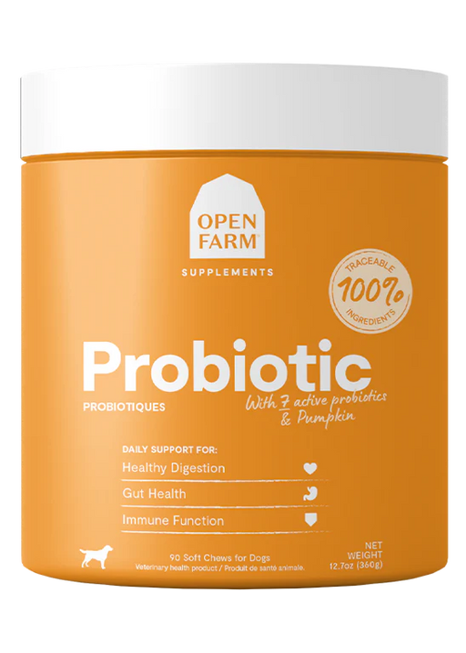 Open Farm Probiotic Chews Dog Supplement 12.7oz 90 count