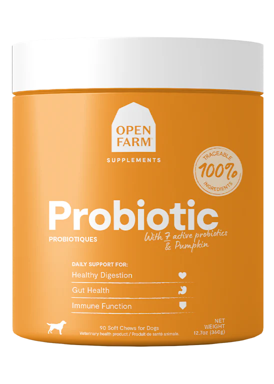 Open Farm Probiotic Chews Dog Supplement 12.7oz 90 count