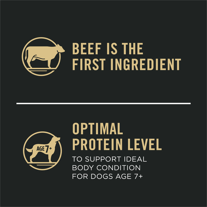 Purina Pro Plan Complete Essentials Adult 7+ Shredded Blend Beef & Rice Formula Dry Dog Food