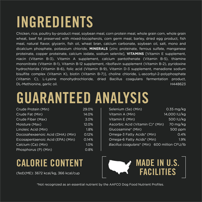 Purina Pro Plan Complete Essentials Adult 7+ Shredded Blend Chicken & Rice Formula Dry Dog Food