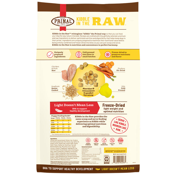 Primal Dog Freeze Dried Kibble In The Raw Puppy