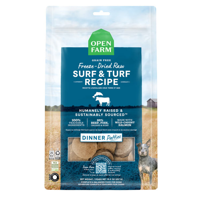 Open Farm Freeze-Dried Raw Patties Surf n Turf