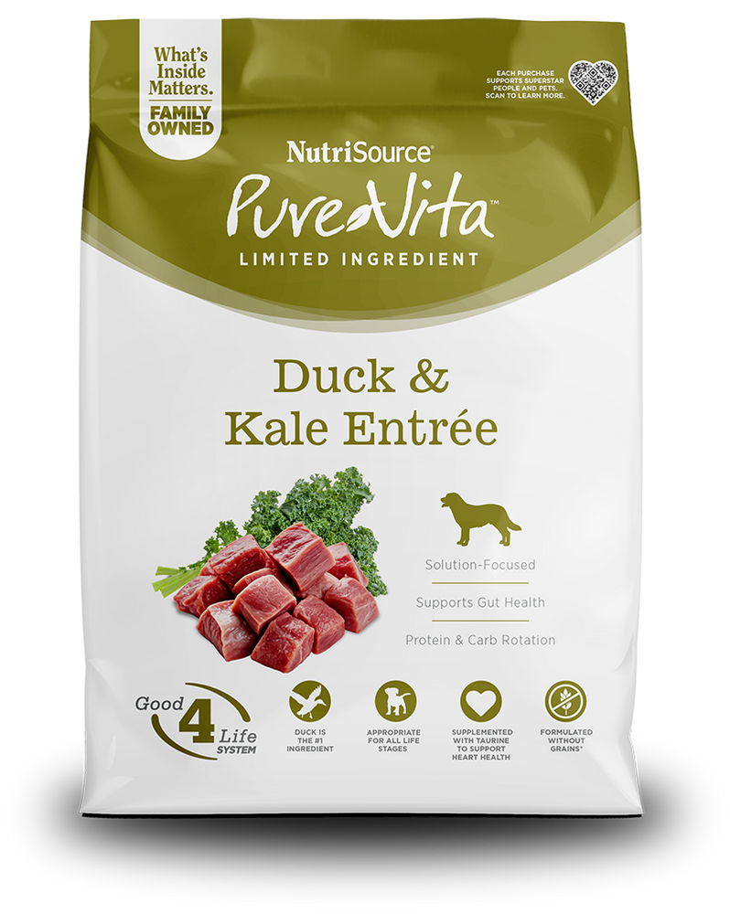 Purevita Duck & Kale Grain Free Entrée Dry Dog Food