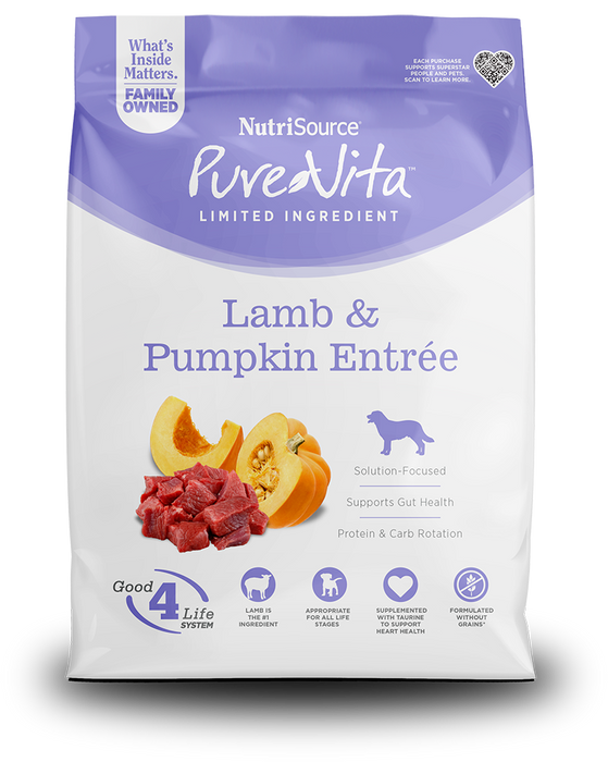 Purevita Lamb & Pumpkin Entrée Dry Dog Food