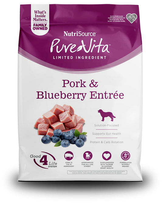 Purevita Pork & Blueberry Entrée Dry Dog Food