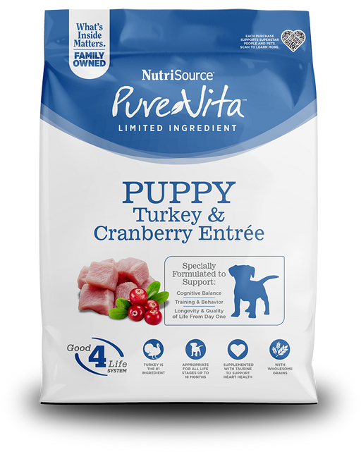 Purevita Puppy Turkey & Cranberry Entrée Limited Ingredient Dog Food