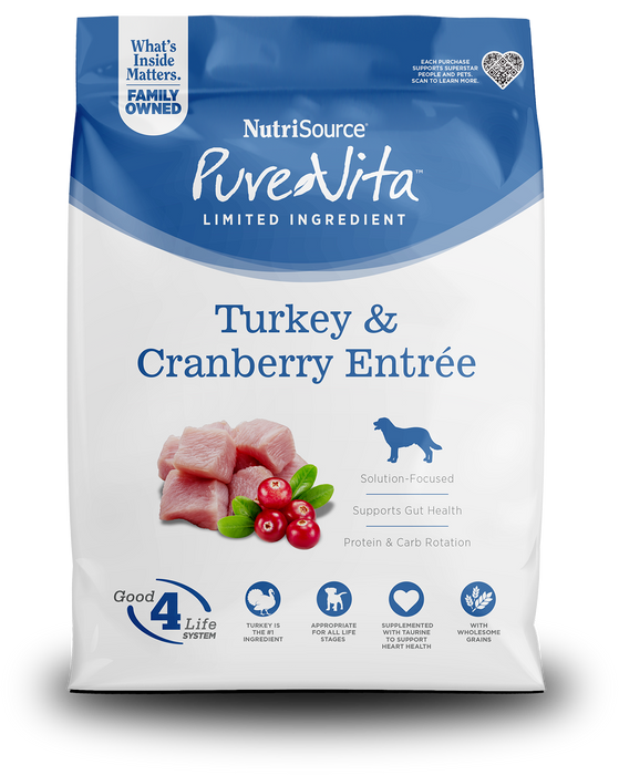 Purevita Turkey & Cranberry Entrée Limited Ingredient Dog Food