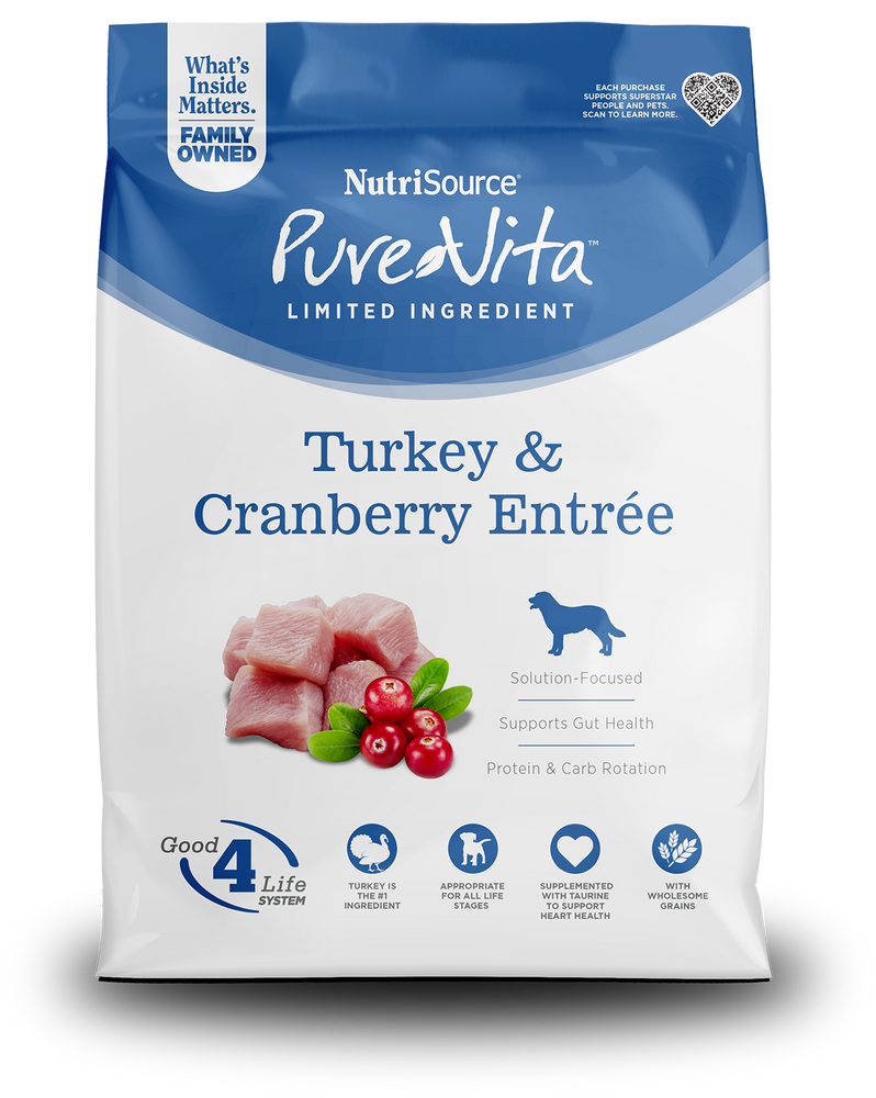 Purevita Turkey & Cranberry Entrée Limited Ingredient Dog Food