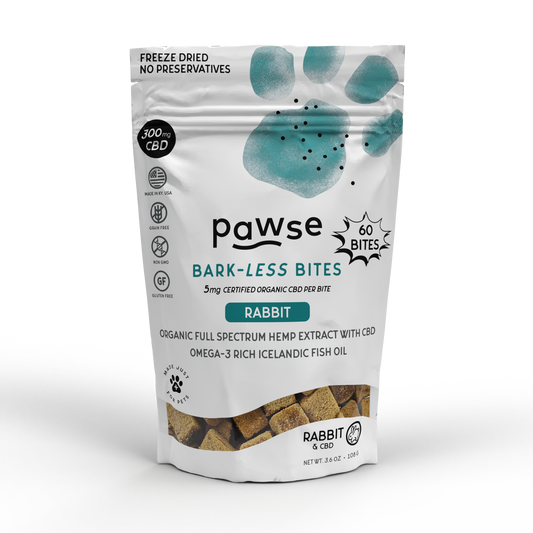 Pawse Bark-Less Bites Rabbit (5 MG CBD Per Bite) - For All Pets
