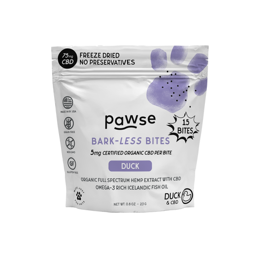 Pawse Bark-Less Bites Duck (5 MG CBD Per Bite) - For All Pets
